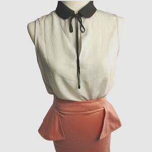 Charlotte Russe Skirt w/ Free Forever 21 B&W Blouse